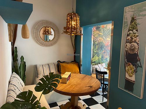 A cosy lounge for a romantic break/ lunch date at Café Boho  in Mallorca