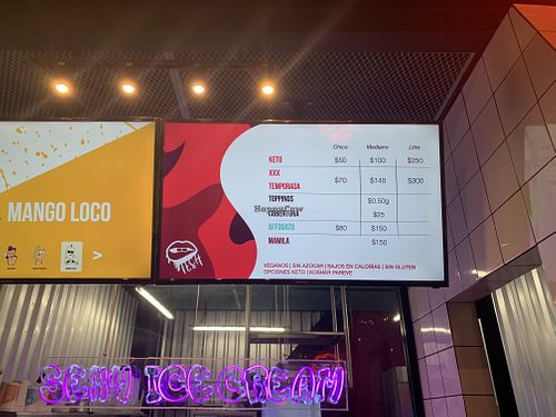 All vegan no sugar  at Tesh Sexy Ice Cream in Cancun