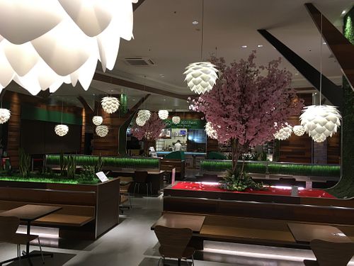 The whole area is pleasant to sit in and they have a piano that people can play freely. at Eiyo Kitchen エイヨーキッチン in Kobe