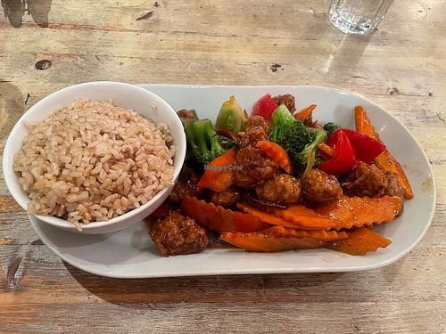 Szechuan beef   at Red Bamboo in New York City