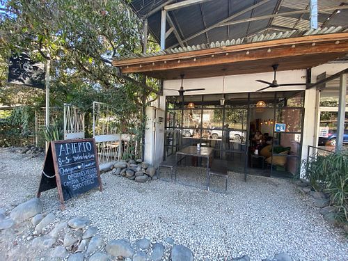 Cafe front.  at Earth Cafe in Santa Teresa
