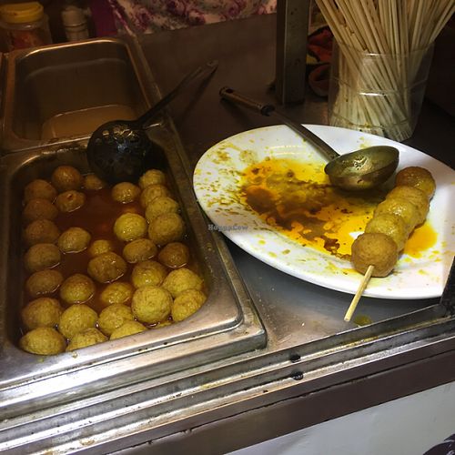 Veg fish balls at Ah Sin Vegetarian in Kowloon