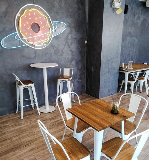Dining area at The Donut Cafe in Bangkok
