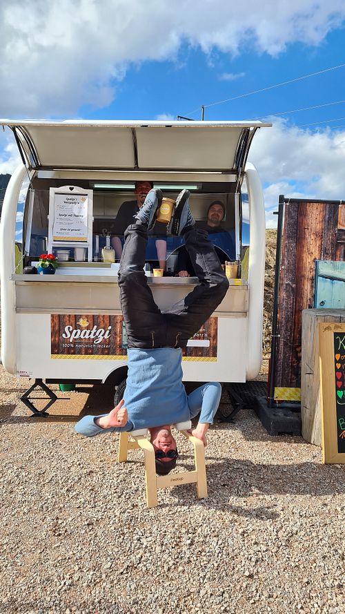 Eating Kässpatzen is possible everywhere ;) at Spatzi in Pfronten