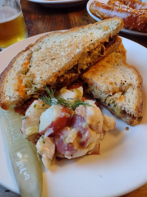 Vegan Reuben at Otherlands Beer in Bellingham