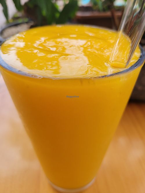 Mango shake at Bosque Urbano in San Jose