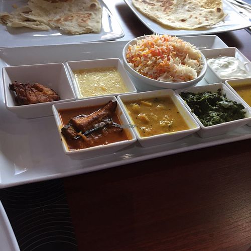 North Indian thali  at Sri Ganesh in Eindhoven