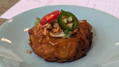 Onion bhaji at Holy Cannoli in Blackburn