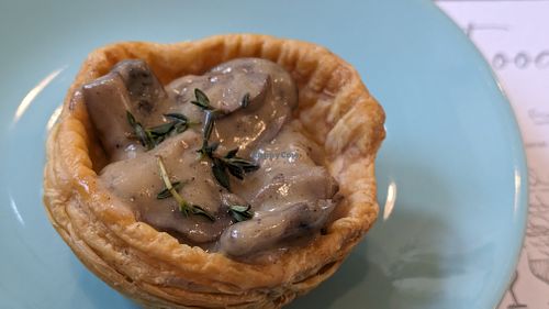Mushroom tartlet at Holy Cannoli in Blackburn