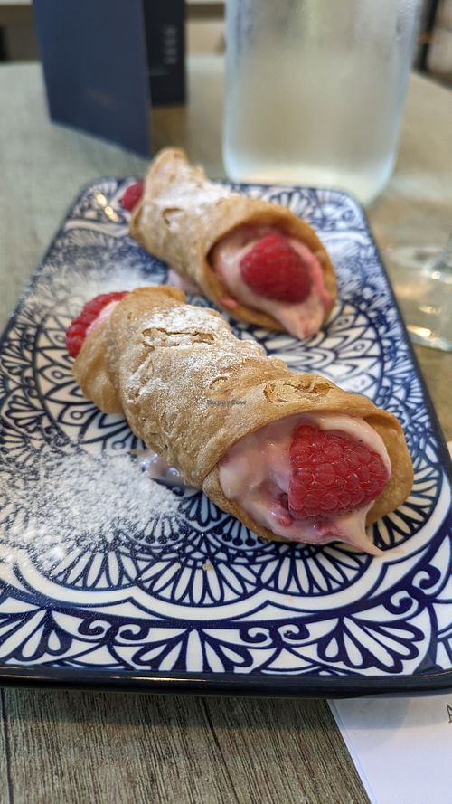 Raspberry cannoli at Holy Cannoli in Blackburn