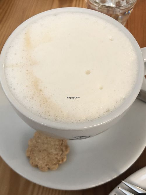 Vanilla flavoured soy cappuccino at Gaia Pasticceria in Udine