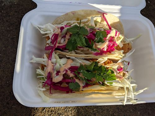 Fish Tacos at The Munch Room in Courtenay
