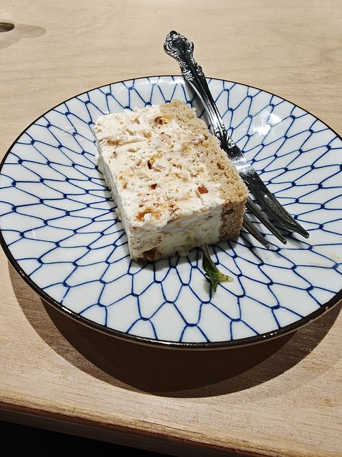 Caramel nuts cake at Vegan Bistro Jangara in Tokyo