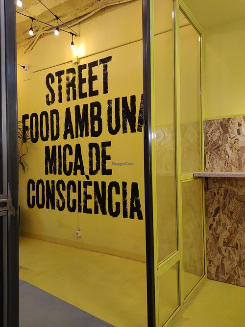 Fun food at Good Shit, Vegan Kebabs in Barcelona