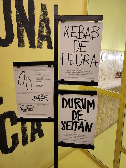 Menu at Good Shit, Vegan Kebabs in Barcelona