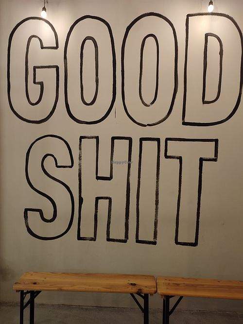 Benches at Good Shit, Vegan Kebabs in Barcelona