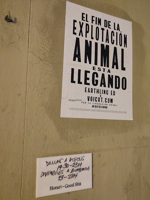 Outside at Good Shit, Vegan Kebabs in Barcelona