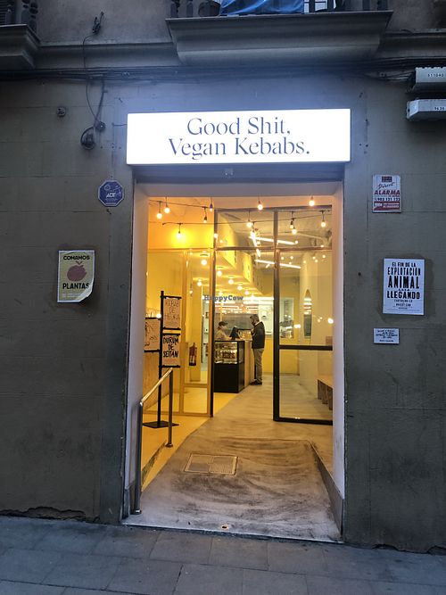 Exterior  at Good Shit, Vegan Kebabs in Barcelona