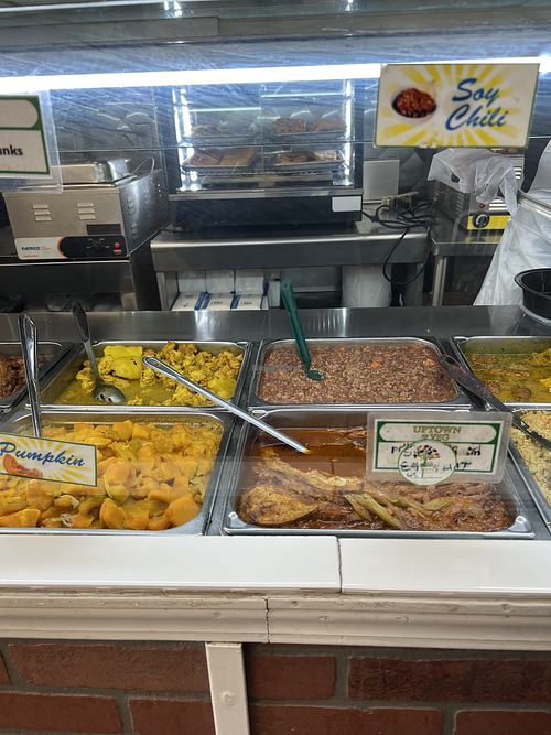 Warming trays  at Uptown Veg in New York City