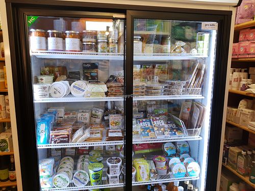 Refrigerated section at Ragawurm in Chur