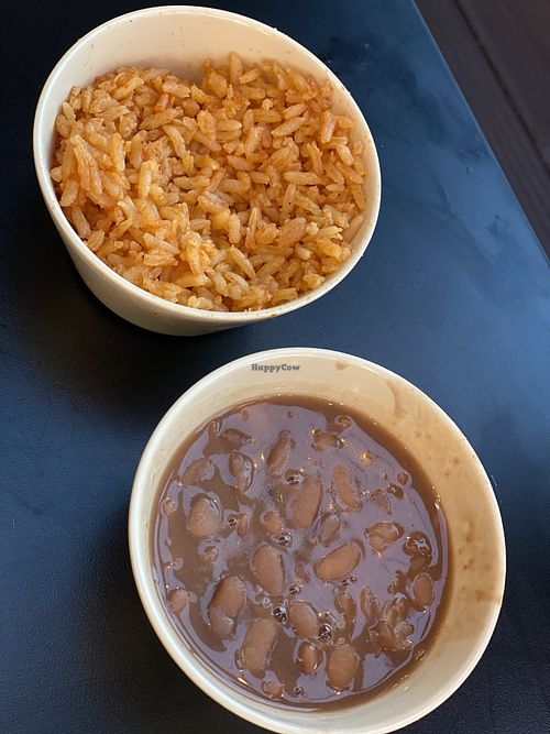 Rice and Beans at Pancho's Vegan Tacos in Long Beach