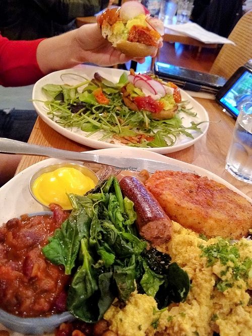 Big breakfast and avocado bagel. at Nolita in Wellington