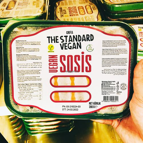 Vegan sausage  at Orfa The Standard Vegan in Istanbul