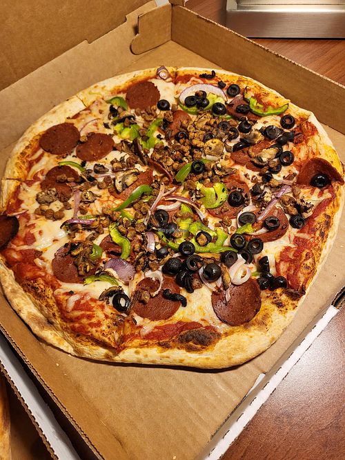 Vegan Supreme at Ephesus Pizza in Pittsburgh