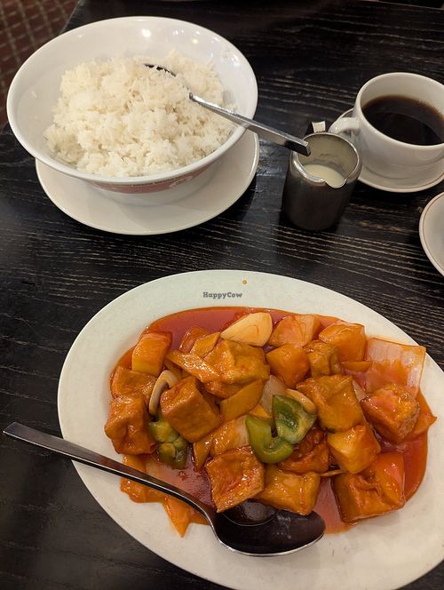 Tofu with sweet and sour at Chung Ying in Birmingham