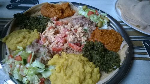 Mixed vegan plate at Sunshine in Utrecht