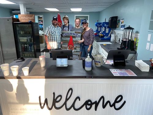 Family owned shaved ice at Snowmies Shaved Ice and Sweet Treats in Woodstock