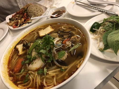 Spicy soup   at Loving Hut - King St in Honolulu