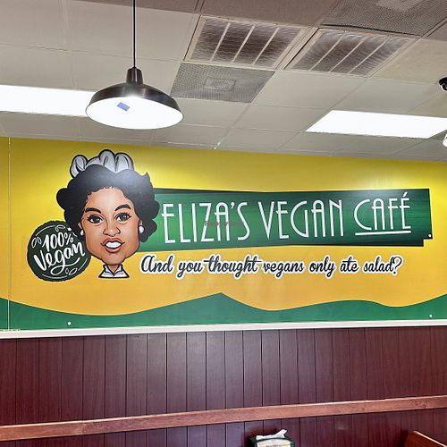   at Eliza's Vegan Café in Florence