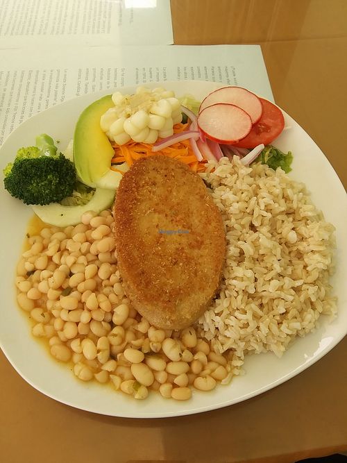 Macrobiotic plate February 2022 at Las Mercedes in Trujillo