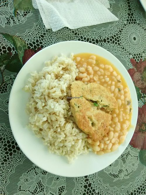 Beans, rice, tortilla? at Las Mercedes in Trujillo