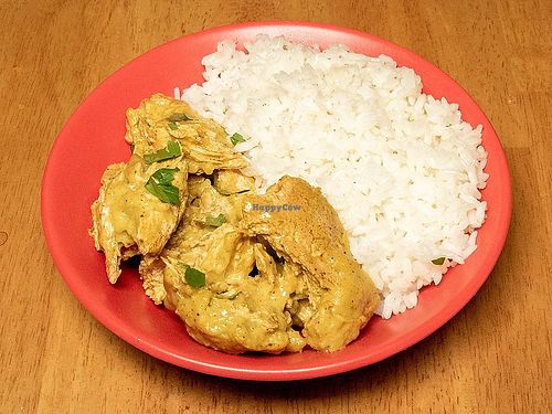 Curry chickun at The Vegan Regime in Istanbul