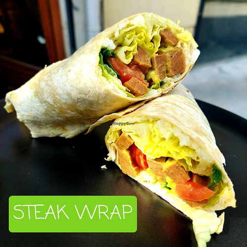 Steak wrap at The Vegan Regime in Istanbul