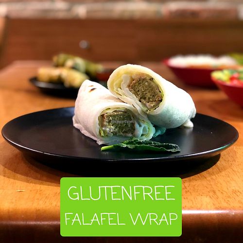 Glutenfree falafel wrap at The Vegan Regime in Istanbul
