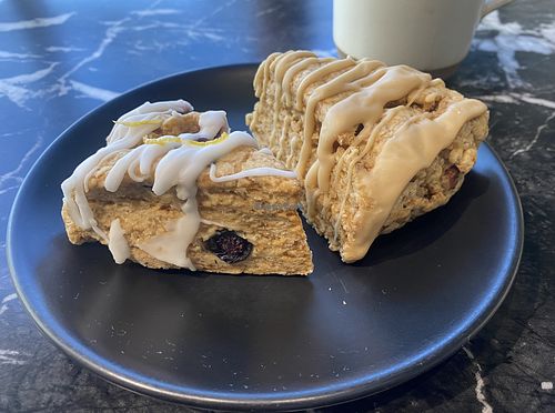 LEMON BLUEBERRY SCONE and MAPLE PECAN SCONE   at Bungalow Coffee Co in Las Vegas