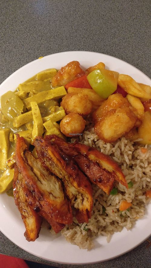 Roast duck and other delicious dishes at Divine Realm Vegie Delight in Point Cook