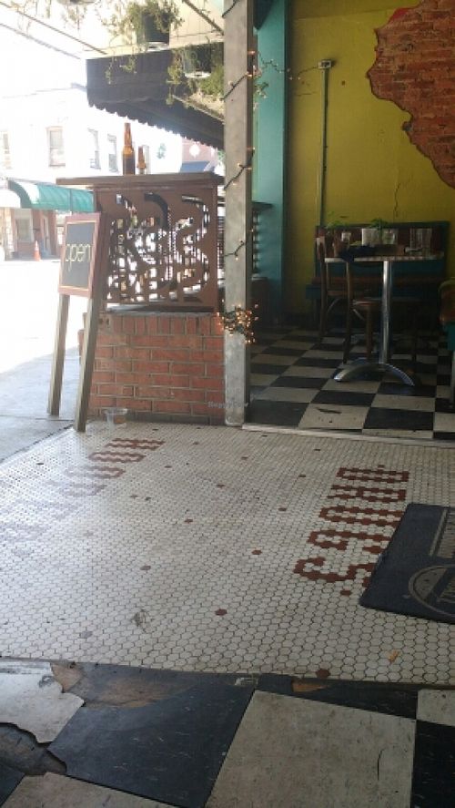 Outdoor seating  at Guadalupe Cafe in Sylva