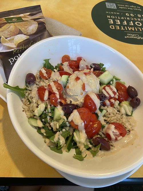 Mediterranean Bowl without Chicken, feta, or yogurt  at Panera Bread in Panama City Beach