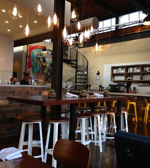 Luna moved since the last time we visited.  Now in larger space, with a hip, urban vib.  at Living Kitchen - South End in Charlotte