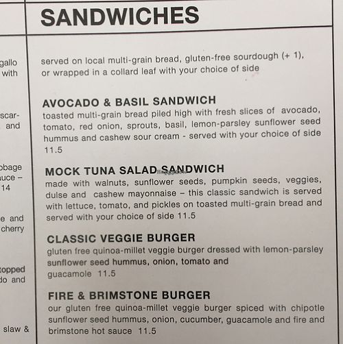Sandwiches  at Living Kitchen - South End in Charlotte