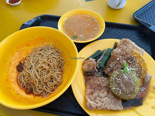 Hakka YTF- not sure how they’re calculate the price but delicious and More-ish!  at Say Green 绿素 in East Singapore