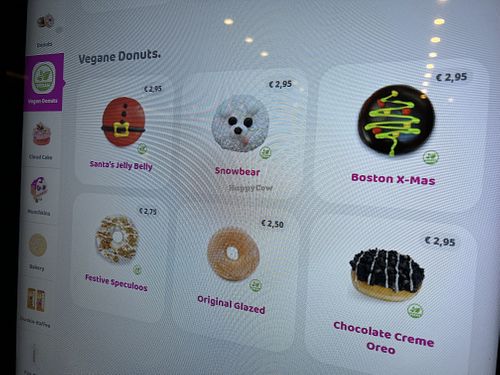 vegan menu  at Dunkin'- Damstraat in Amsterdam