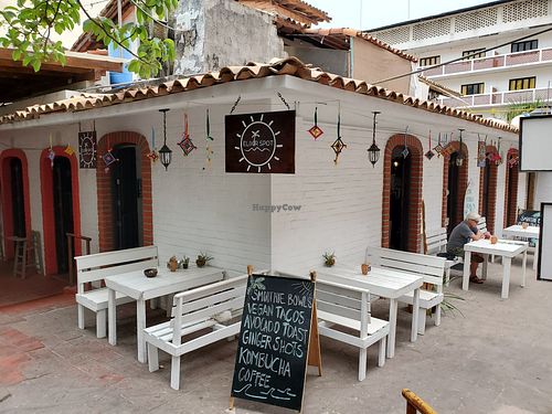 Outside seating at Elixir Spot in Puerto Vallarta