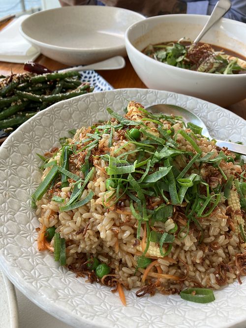 Stir fry, green beans, tofu (green beans were the best)  at Madame Wu in Brisbane