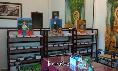 Library for free books distribution at The Vegetarian in Phnom Penh