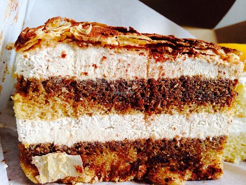 As close to vegan tiramisu you can get at Dama Pastry and Restaurant in Arlington